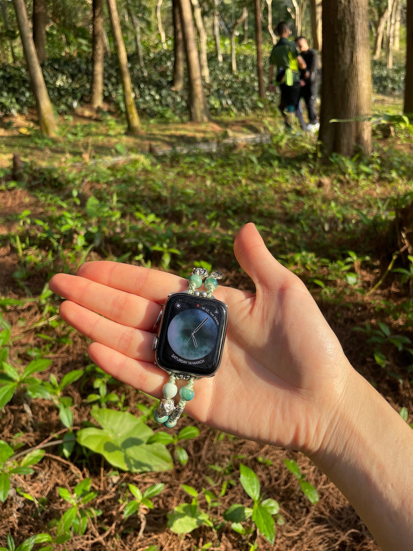 Ceramic Bead & Tassel Apple Watch Strap - Spring Sprout